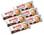 Imagem de 6 nutella biscuit biscoito wafer creme de avelã ferrero 41g