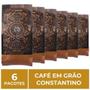 Imagem de 6 Pacotes de 250g, Café em Grão, Constantino