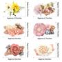 Imagem de 6 Pacotes de Elásticos de Cabelo com Laços Florais e Pérolas - Acessórios para Cabelo Infantil e Feminino