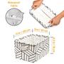 Imagem de 6 Pcs Storage Basket Foldable Cube Bins Square Mini Box Receber Tela retângulo organizador com alças para o Berçário Home Office Kids Toys Books Pequenos 11x8x6,3 polegadas Branco