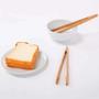 Imagem de 6 Pinças culinária reta bambu 36cm pegador macarrão salada carne fritura comida japonesa restaurante