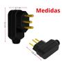 Imagem de 6 Plug Macho Pial Legrand 10A com Terra e Saída Lateral