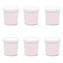 Imagem de 6 Potes Para Alimentos 900 ML Branco PP Com Tampa 13x9,5Cm