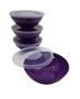 Imagem de 6 Potes Redondo Com Tampa Marmita Sobremesa 600 Ml Roxo