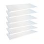 Imagem de 6 Prateleiras 60X20Cm 100% Mdf Branco Com Suporte Invisível
