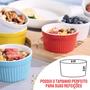 Imagem de 6 Ramekin Canelado Pequeno Porcelana 180ml P/forno Potinho