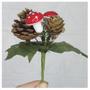 Imagem de 6 Ramos Cogumelos Decoração De Natal Artificial 17Cm