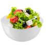 Imagem de 6 Saladeiras Prato de Salada Pote Redondo Melamina Branca 2,2L