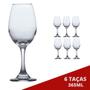 Imagem de 6 Taça Vinho 365ML Cristal para Festas Natal New Year 2023