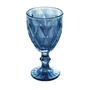 Imagem de 6 Taças De Vidro 340ml Diamante Azul Royal Decorativo - Best Kaza