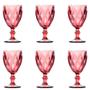 Imagem de 6 Taças Diamante De Vidro Mesa Taça Diamond Luxo Vidro 300ml