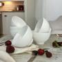Imagem de 6 Unidades de Bowl Branco Porcelana 350ml Relevos Bolinhas