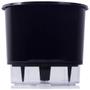 Imagem de 6 Vaso Raiz Autoirrigavel 16x14cm Preto Área Interna Externa