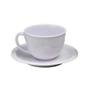 Imagem de 6 Xícara Caneca com Pires Branco Kit em Melamina 200ml