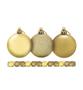 Imagem de 60 Bola Arvore Natal 3cm Dourada Gold Fosca Glitter Brilho