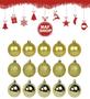 Imagem de 60 Bola Arvore Natal 3cm Dourada Gold Fosca Glitter Brilho