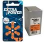 Imagem de 60 Pilhas/Baterias Extra Power para Aparelho Auditivo - tamanho 13 (selo LARANJA)