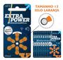 Imagem de 60 Pilhas/Baterias Extra Power para Aparelho Auditivo - tamanho 13 (selo LARANJA)