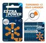 Imagem de 60 Pilhas/Baterias EXTRA POWER para Aparelho Auditivo - tamanho 13 - SELO LARANJA