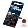 Imagem de 60 Pilhas / Baterias para Aparelho Auditivo - Extra Power - tamanho 312 (selo Marrom)