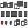 Imagem de 69un Modulos Tomadas Interruptores Placas Habitat Black FAME