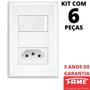 Imagem de 6un Interruptor Paralelo Three Way 16A e Tomada Padrão 2P+T 10A Com Placa Evidence FAME
