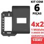 Imagem de 6un Placa 4X2 01 Módulo Com Suporte Habitat Black FAME
