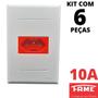 Imagem de 6un Tomada Padrão 2P+T 10A Vermelha Com Placa Evidence FAME