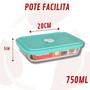 Imagem de 6UNI Lasanheira Facilita c/ Tampa Cor Sortida 750ML Marinex