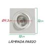 Imagem de 6x Spot Ecco Quadrado Embutir + Led Par20 Branco Frio St1840