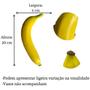 Imagem de 7 Bananas Artificiais 20cm Frutas Artificiais para Sala Enfeite Elegante e Pronto para Uso - DE0323