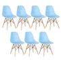 Imagem de 7 Cadeiras Charles Eames Eiffel Dsw Clara Azul Claro