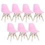 Imagem de 7 Cadeiras Charles Eames Eiffel Dsw Clara Rosa Claro