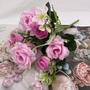 Imagem de 7 Flores De Simulação De Rosas , bouquets De Casamento Doméstico De Decorativas FR-613 Novidade