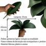 Imagem de 7 Hastes de folha Orquídea artificial com (5 folhas cada) aspecto natural no estilo faça você mesmo - DE0924