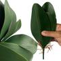Imagem de 7 Hastes de folha Orquídea artificial com (5 folhas cada) aspecto natural no estilo faça você mesmo - DE0924