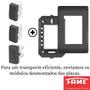 Imagem de 70un Interruptor Paralelo Three Way 10A 2 Teclas e Tomada Padrão 2P+T 20A Com Placa 4x2 Habitat Black FAME