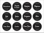 Imagem de 72 Etiquetas Adesivas Organizadoras para Potes de Condimentos Temperos 3,8x3,8cm