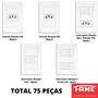 Imagem de 75un Tomadas Interruptores 4x2 Com Placa Evidence FAME