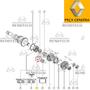 Imagem de 7700866290 - BUCHA INTERNA DA ENGRENAGEM DA 5º MARCHA - CÂMBIOS JB1 / JB3 / JC5 / JH3 - TODOS OS MOTORES - A PARTIR DE 1997 - LAGUNA / SANDERO II / ME