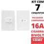Imagem de 7un Campainha Cigarra Bivolt Pulsador Com Placa Evidence FAME
