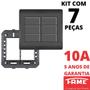 Imagem de 7un Interruptor Paralelo Three Way 10A 6 Teclas Com Placa 4x4 Habitat Black FAME