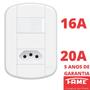 Imagem de 7un Interruptor Simples 16A e Tomada Padrão 2P+T 20A Com Placa Blanc Mais FAME