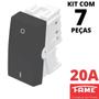 Imagem de 7un Módulo Interruptor Bipolar Simples 20A Habitat Black FAME