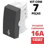 Imagem de 7un Módulo Interruptor Pulsador Campainha 16A Habitat Black FAME