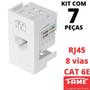 Imagem de 7un Módulo Tomada Rede RJ45 6E 8V Modulare Evidence Blanc Mais FAME