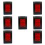 Imagem de 7un Tomada Padrão Tripla 2P+T 10A Vermelha Com Placa Habitat Black FAME