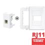 Imagem de 7un Tomada Telefone RJ11 2V Com Placa Evidence FAME