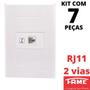 Imagem de 7un Tomada Telefone RJ11 2V Com Placa Evidence FAME