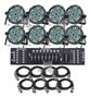 Imagem de 8 Canhao Refletor Led Par64 Rgbw 54 Leds 3w + Mesa Dmx + Cabos 5m